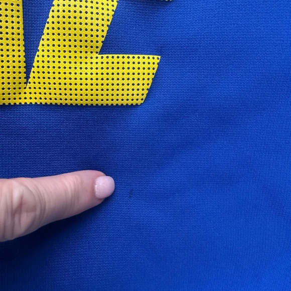 Nike Men's Blue Sweatshirt. Therma-fit. Yellow Nike logo. Size Large. Unisex - Picture 8 of 8